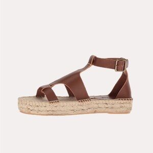 Soludos Banded Shield Brown Espadrille Sandals size 8
